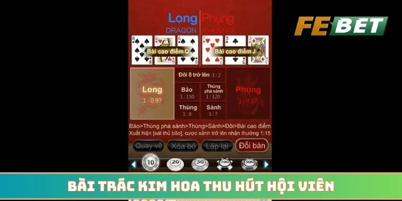 Bài trác kim hoa thu hút hội viên trên nhà cái uy tín