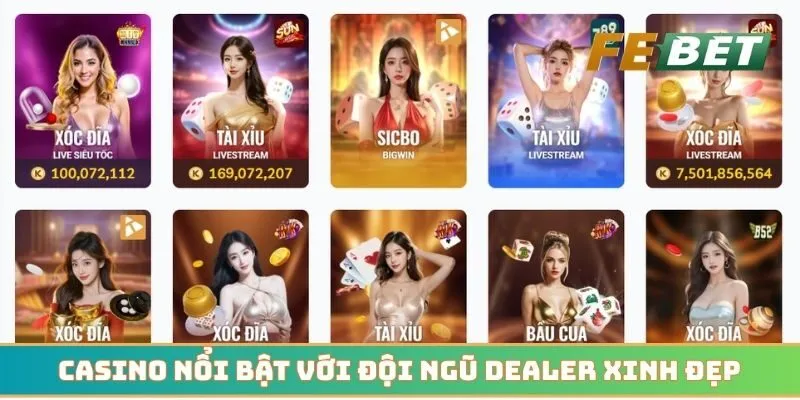 Casino nổi bật với đội ngũ dealer xinh đẹp trong bàn cược