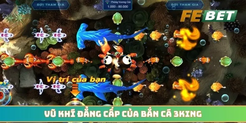 Vũ khí đẳng cấp được cập nhật trong bắn cá 3King